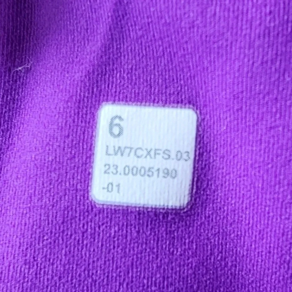 Lululemon 6 Purple Train Times Mesh Short High Rise Biker Athletic Yoga Workout